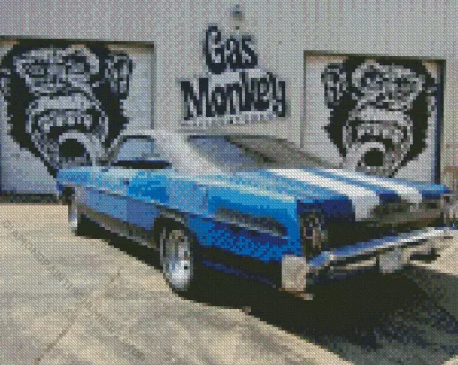 Old Blue Ford 500 Diamond Painting