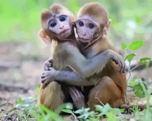 Baby Monkey Diamond Painting
