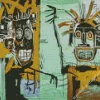 Basquiat Two Heads On Gold Diamond Painting