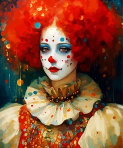 Beautiful Female Clown Diamond Painting