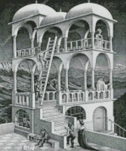 Belvedere By Maurits Cornelis Escher Diamond Painting