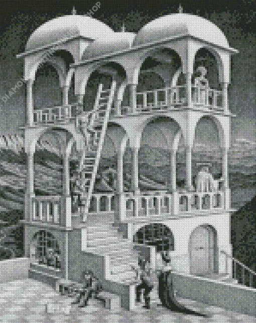 Belvedere By Maurits Cornelis Escher Diamond Painting