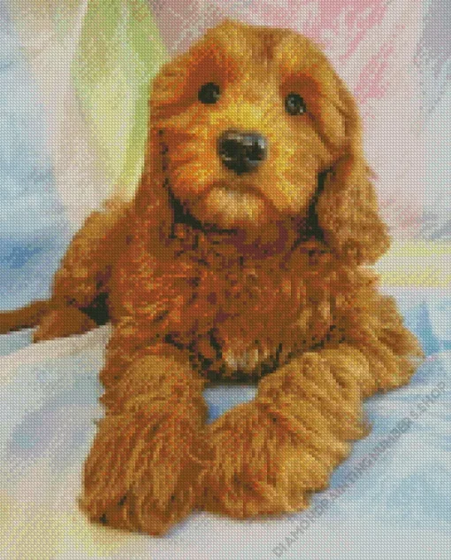 Bernedoodle Puppy Diamond Painting