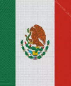 Bird In Mexican Flag Diamond Painting