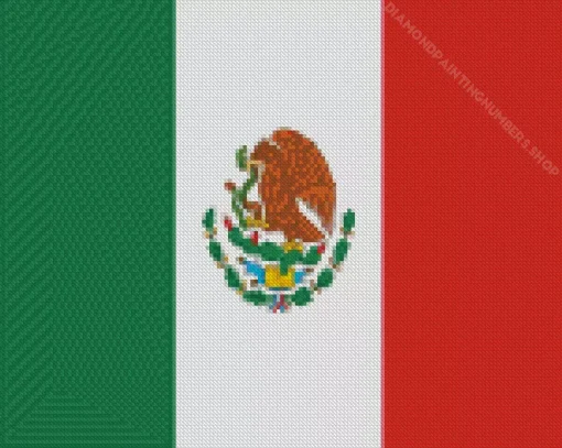 Bird In Mexican Flag Diamond Painting