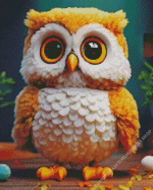 Bird With Big Eyes Diamond Painting