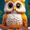 Bird With Big Eyes Diamond Painting