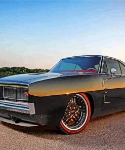 Black 69 Charger Diamond Painting
