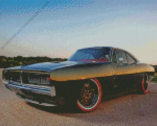 Black 69 Charger Diamond Painting