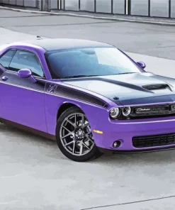 Black And Purple Car Diamond Painting