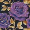 Black And Purple Flowers Diamond Painting
