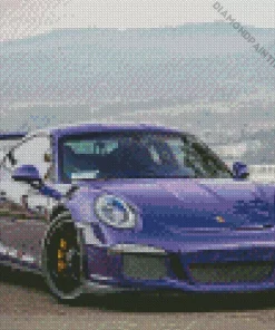 Black And Purple Porsche Diamond Painting