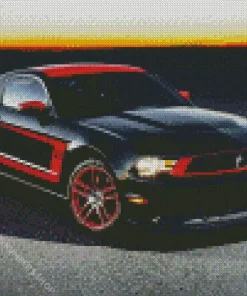 Black And Red Car Diamond Painting