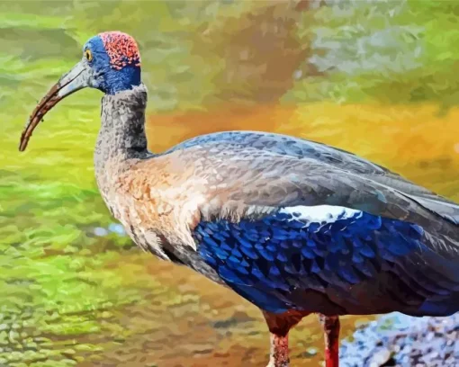 Black And Red Ibis Diamond Painting