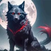 Black And Red Werewolf Diamond Painting