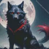 Black And Red Werewolf Diamond Painting