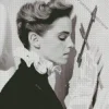 Black And White Emma Watson Diamond Painting