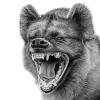 Black And White Hyena Diamond Painting
