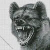 Black And White Hyena Diamond Painting
