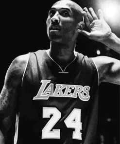 Black And White Kobe Bryant Diamond Painting