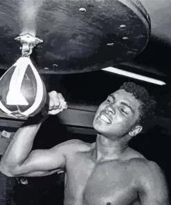 Black And White Muhammad Ali Diamond Painting