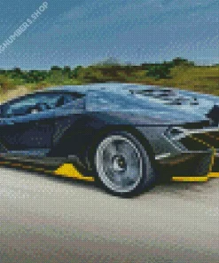 Black And Yellow Lambo Diamond Painting