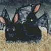 Black Bats Bunny Diamond Painting