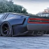 Black Delorean Car Diamond Painting