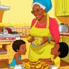 Black Grandma Diamond Painting
