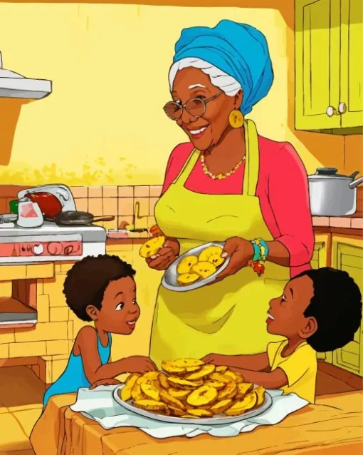 Black Grandma Diamond Painting