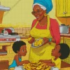 Black Grandma Diamond Painting