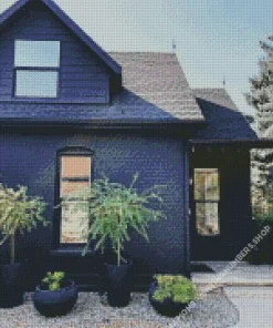 Black House Diamond Painting