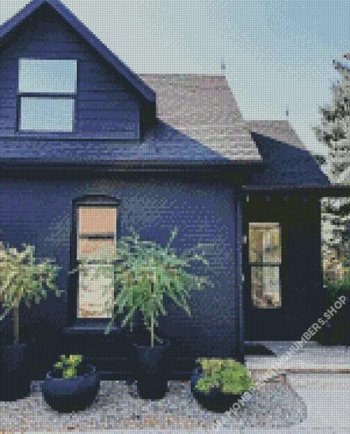 Black House Diamond Painting