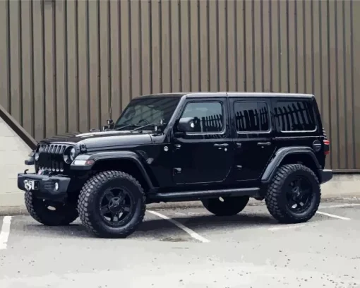 Black Jeep Car Diamond Painting