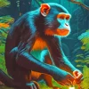 Black Monkey In Forest Diamond Painting