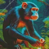 Black Monkey In Forest Diamond Painting