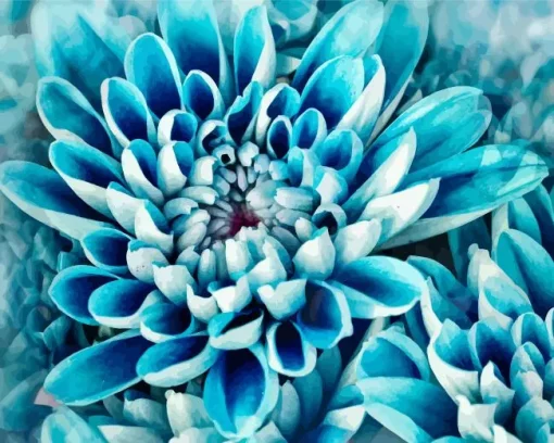 Blue Dahlia Diamond Painting