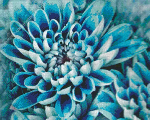 Blue Dahlia Diamond Painting