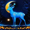 Blue Deer Diamond Painting