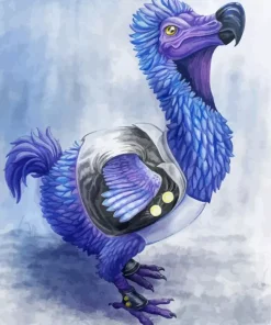 Blue Dodo Bird Diamond Painting
