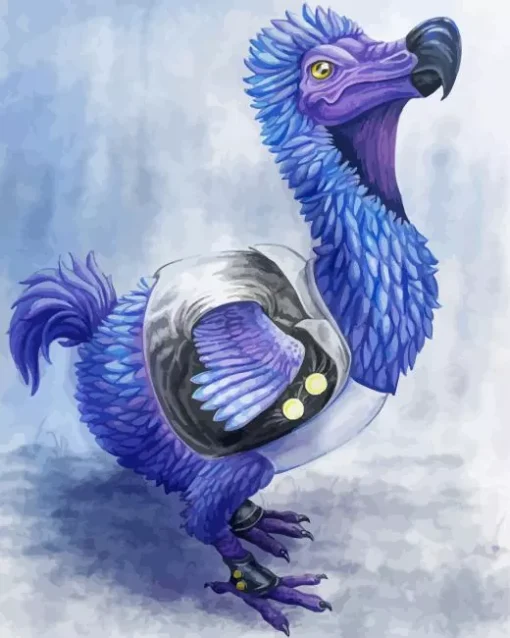 Blue Dodo Bird Diamond Painting