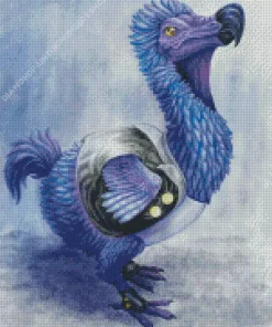 Blue Dodo Bird Diamond Painting