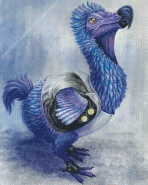 Blue Dodo Bird Diamond Painting