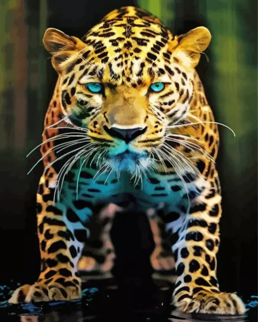 Blue Eyed Leopard Diamond Painting