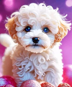 Blue Eyed Maltipoo Diamond Painting