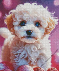 Blue Eyed Maltipoo Diamond Painting