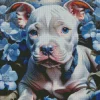 Blue Eyed Staffy Diamond Painting