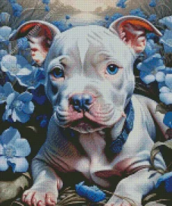 Blue Eyed Staffy Diamond Painting