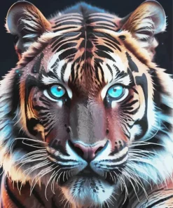 Blue Eyed Tiger Diamond Painting