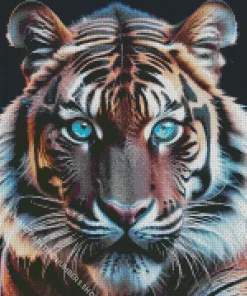 Blue Eyed Tiger Diamond Painting